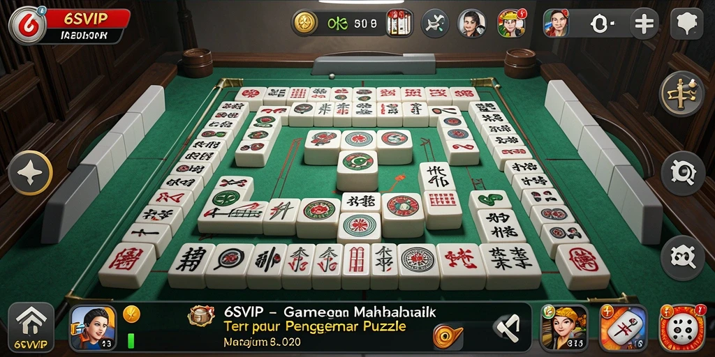 Screenshot menampilkan gameplay seru di 6SVIP Mahjong.