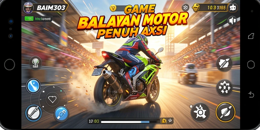 Gameplay dinamis BAIM303 dengan bursa balap motor yang seru.