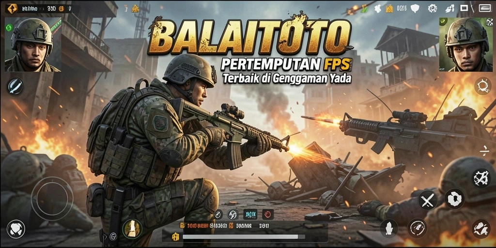 Screenshot gameplay BALAITOTO dengan aksi seru di medan perang.