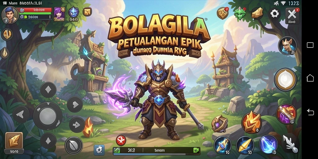 Gameplay seru dari BOLAGILA yang menampilkan pertarungan epik.