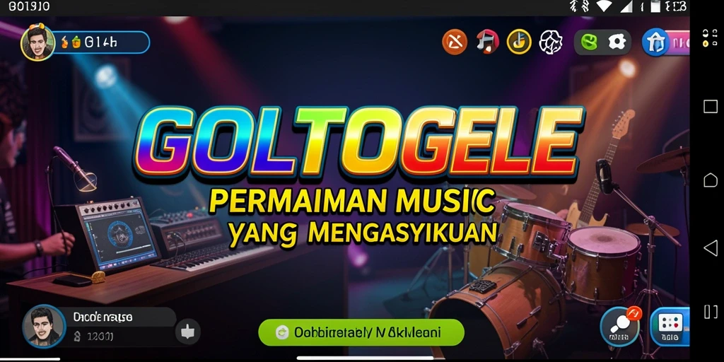 Tampilan menarik GOLTOGEL dengan gameplay musik yang seru.