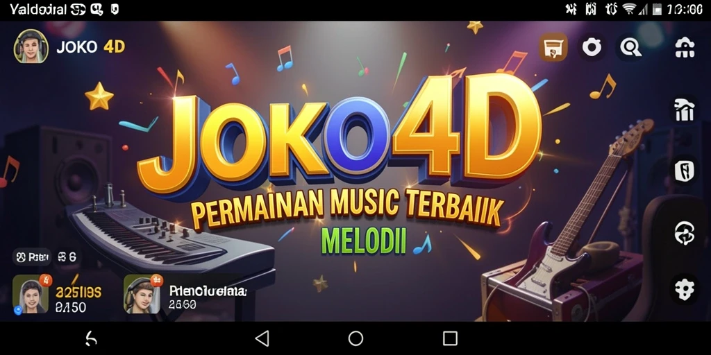 Screenshot utama JOKO4D menampilkan pengguna sedang bernyanyi dengan gembira.