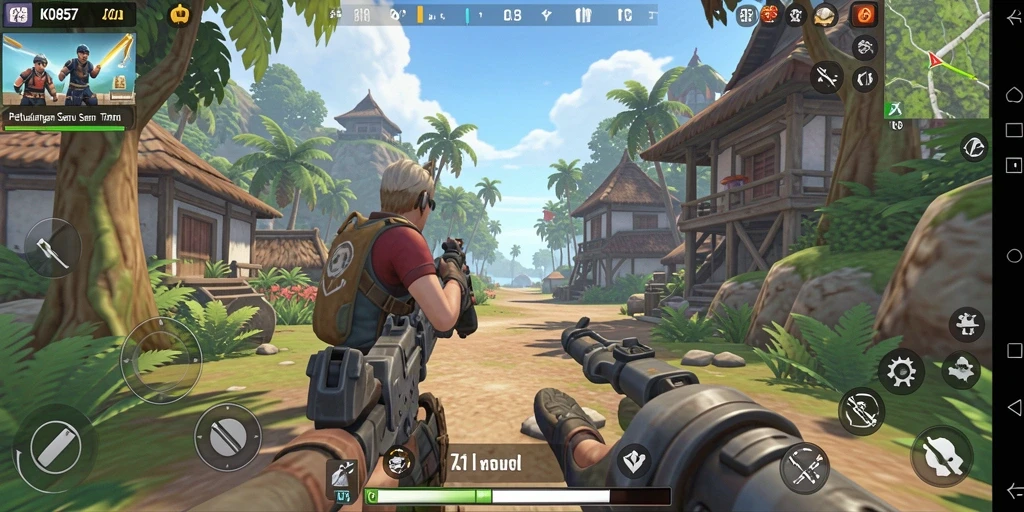 Tangkapan layar dari pengalaman gameplay intens dalam KO857.