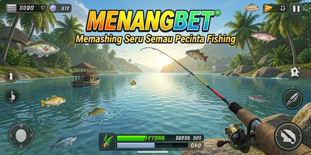 Screenshot MENANGBET menampilkan gameplay seru dalam memancing ikan.
