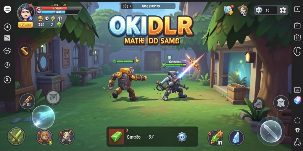Tampilan gameplay OKIDR menunjukkan keseruan dalam meraih tujuan secara otomatis.