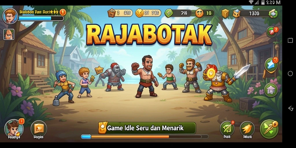 Gameplay menarik RAJABOTAK dengan mekanisme Idle.