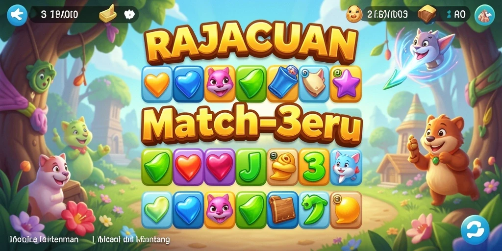 Tampilan permainan RAJACUAN dengan warna-warni menawan.