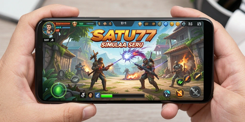 Screenshot utama SATU77 menampilkan gameplay yang penuh aksi dan interaksi.