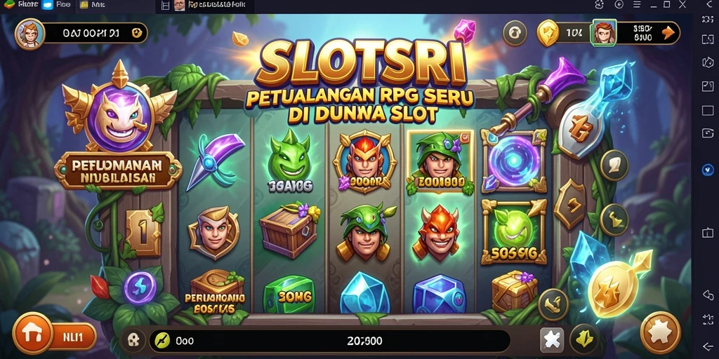 Tampilan gameplay SLOTSRI dengan aksi seru dan tantangan RPG.