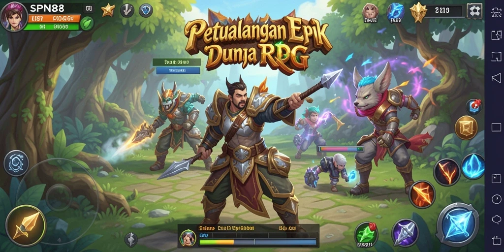 Tampilan gameplay RPG SPN88 yang mendebarkan dan penuh aksi.